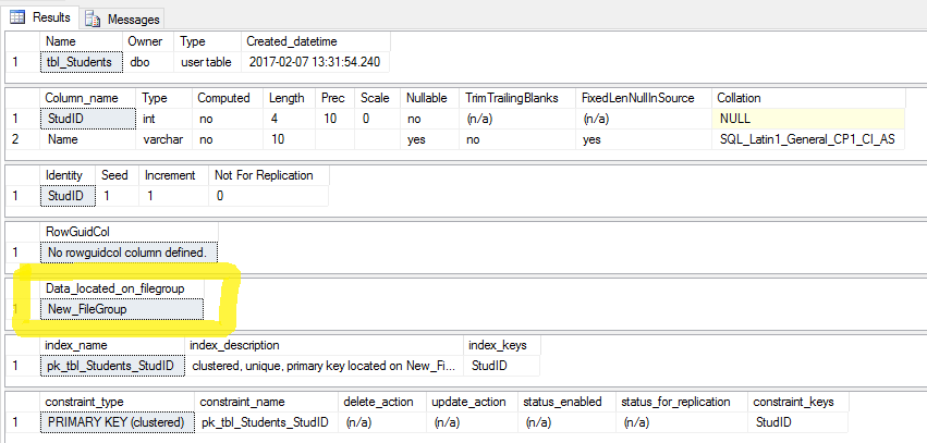 Sql Server File Group 16