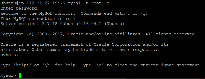 Connect MySQL Root