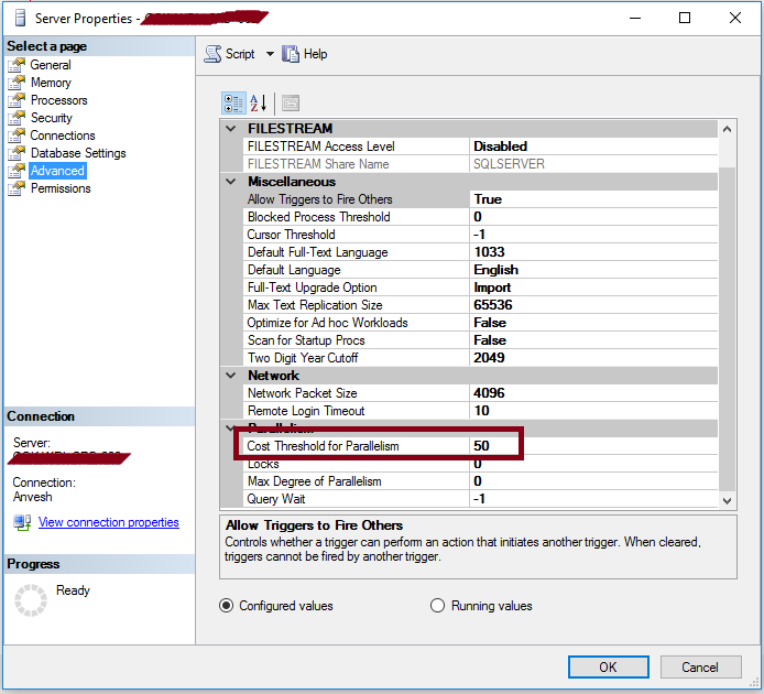 Cost Threshold For Parallelism